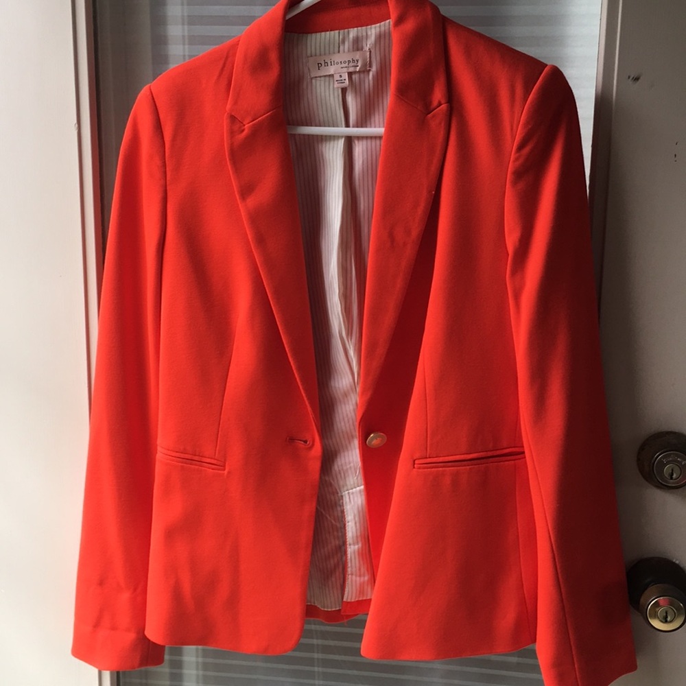 Orange blazer